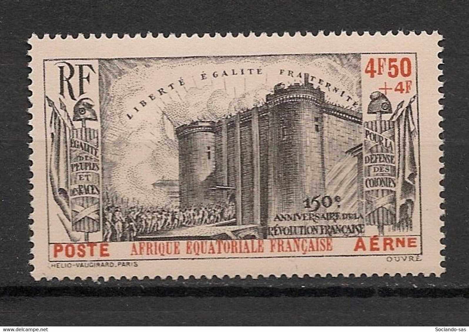 AEF - 1939 - Poste Aérienne PA N°Yv. 9 - Révolution - Neuf Luxe ** / MNH / Postfrisch - Unused Stamps