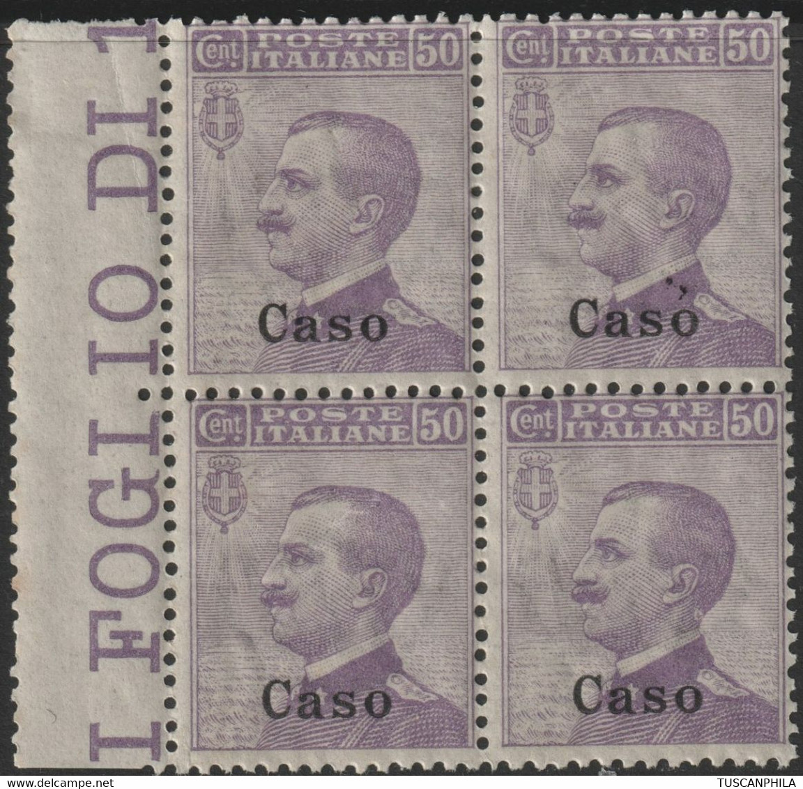 Caso 1912 50 C. Violetto Sass. 7 MNH** - Ägäis (Caso)