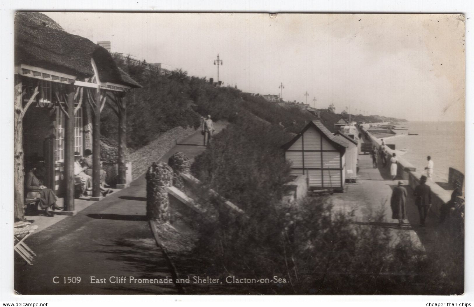 CLACTON-ON-SEA - East Cliff Promenade And Shelter - E.T.W. Dennis C 1509 - Clacton On Sea