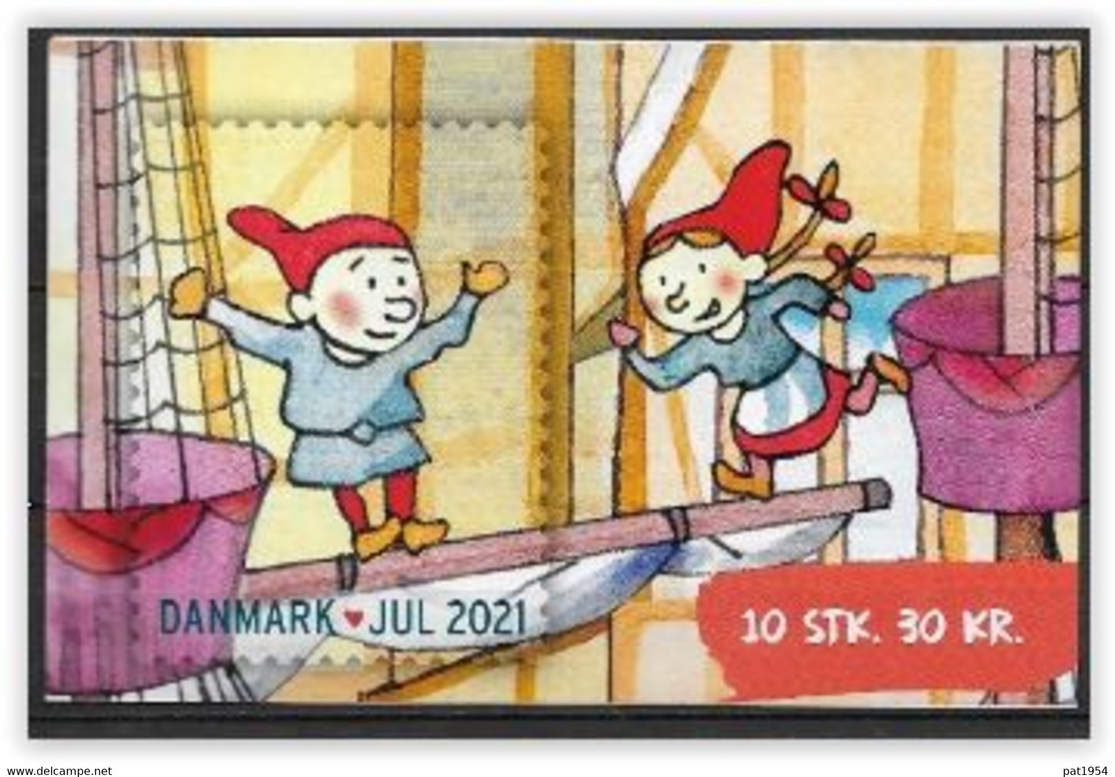 Vignettes De Noël Du Danemark 2021 Carnet De 10 - Errors, Freaks & Oddities (EFO)