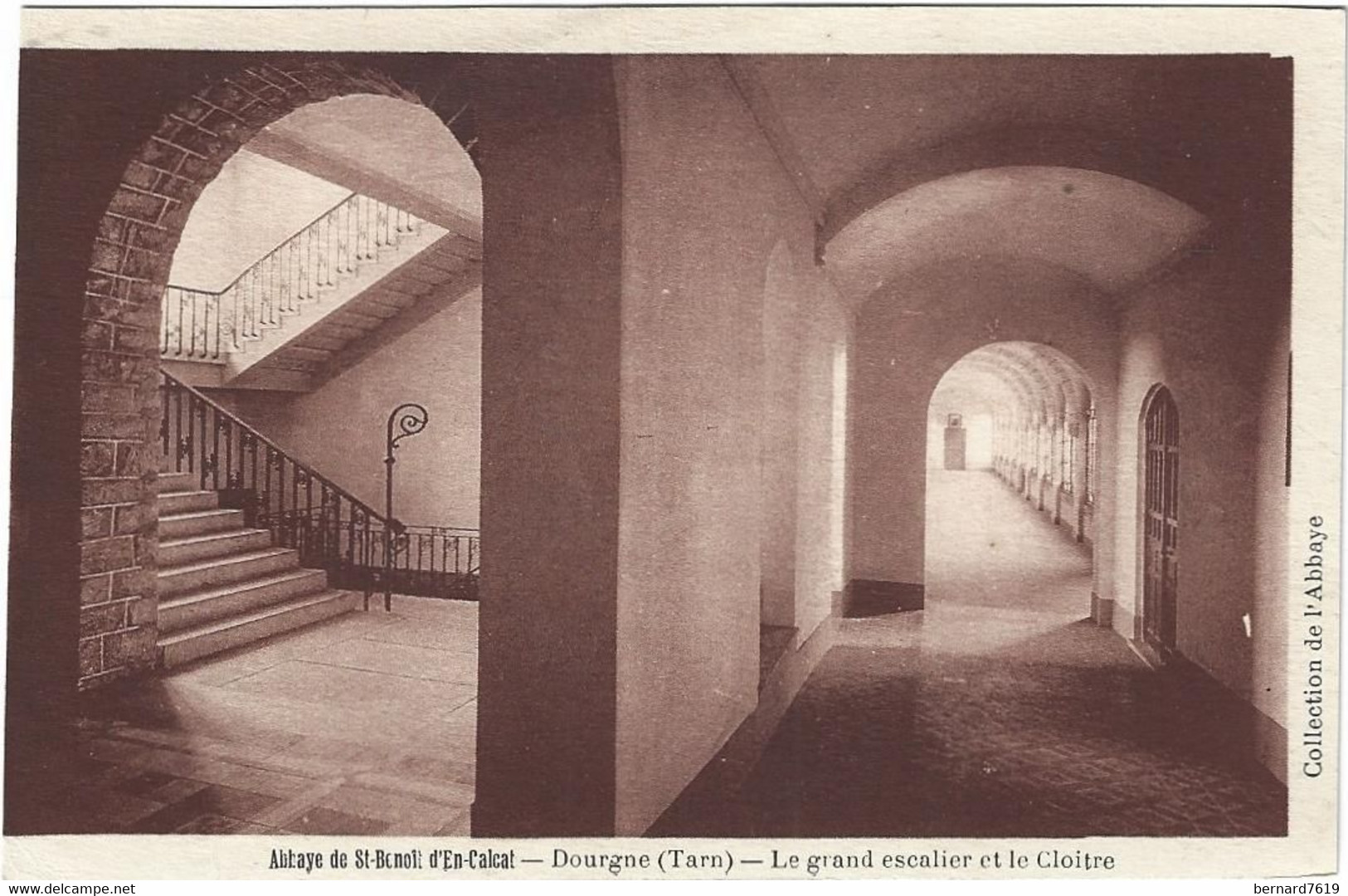 81   Dourgne  -   Abbaye  De Saint Benoit D'en Calcat -    Le Grand Escalier  Et Le Cloitre - Dourgne