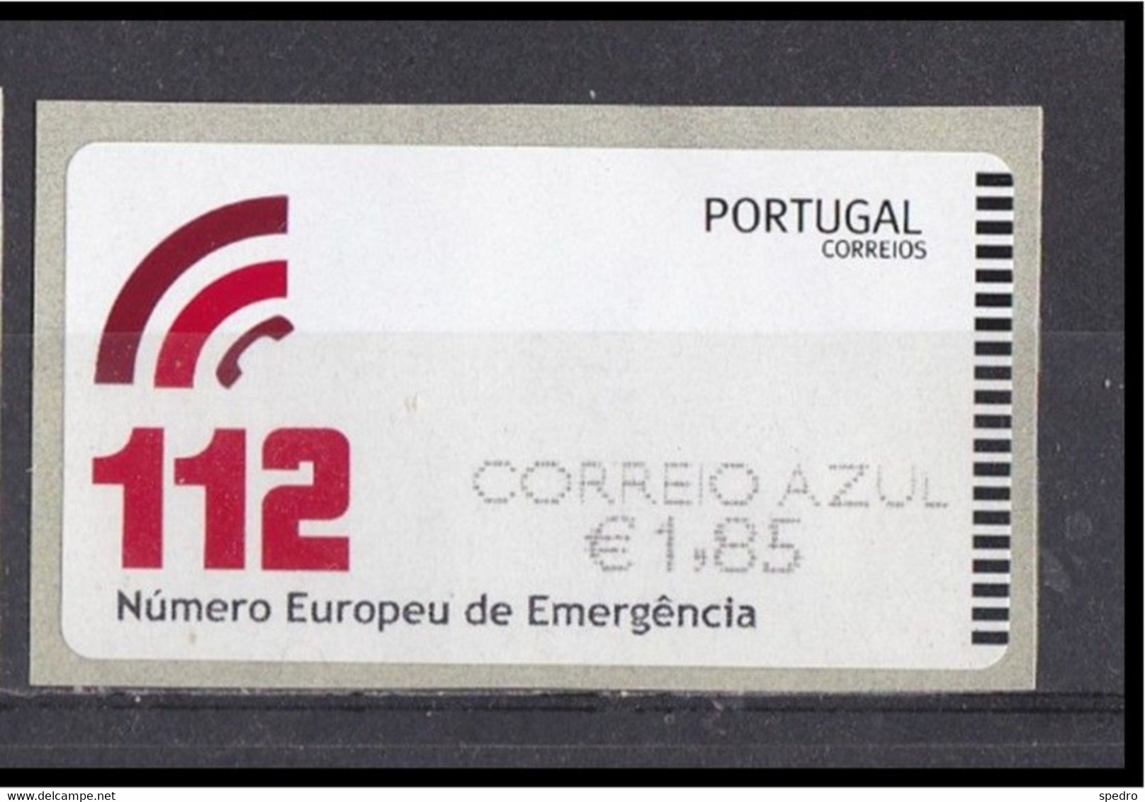 Portugal 2011 Etiqueta Autoadesiva 112 Número Europeu De Emergência  Correio Azul EMA E Post Emergency Health Santé - Franking Machines (EMA)