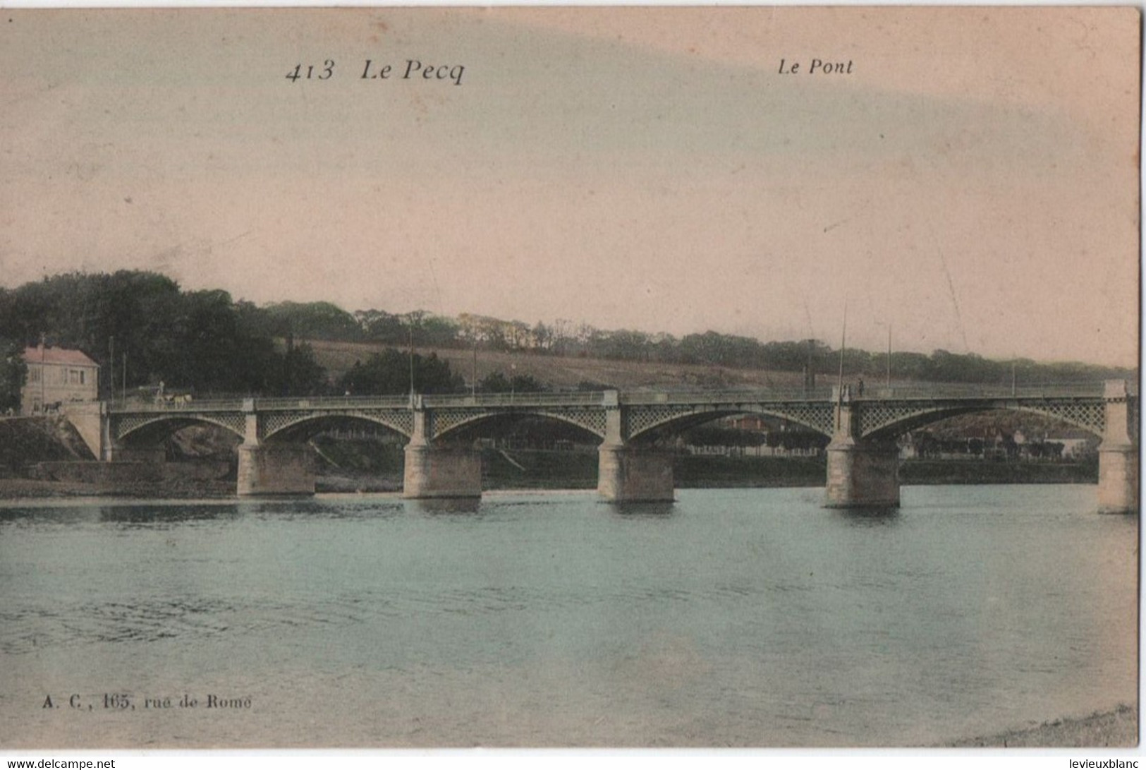 France / Yvelines/ LE PECQ/ Le PONT / Chicorée à La Ménagére, Papier Grains De Café /Vers 1910-1920     CPDIV359 - Le Pecq