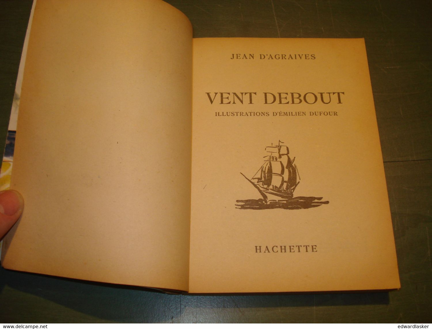 BIBLIOTHEQUE De La JEUNESSE : Vent Debout /Jean D'Agraives - Jaquette 1951 - Bibliothèque De La Jeunesse