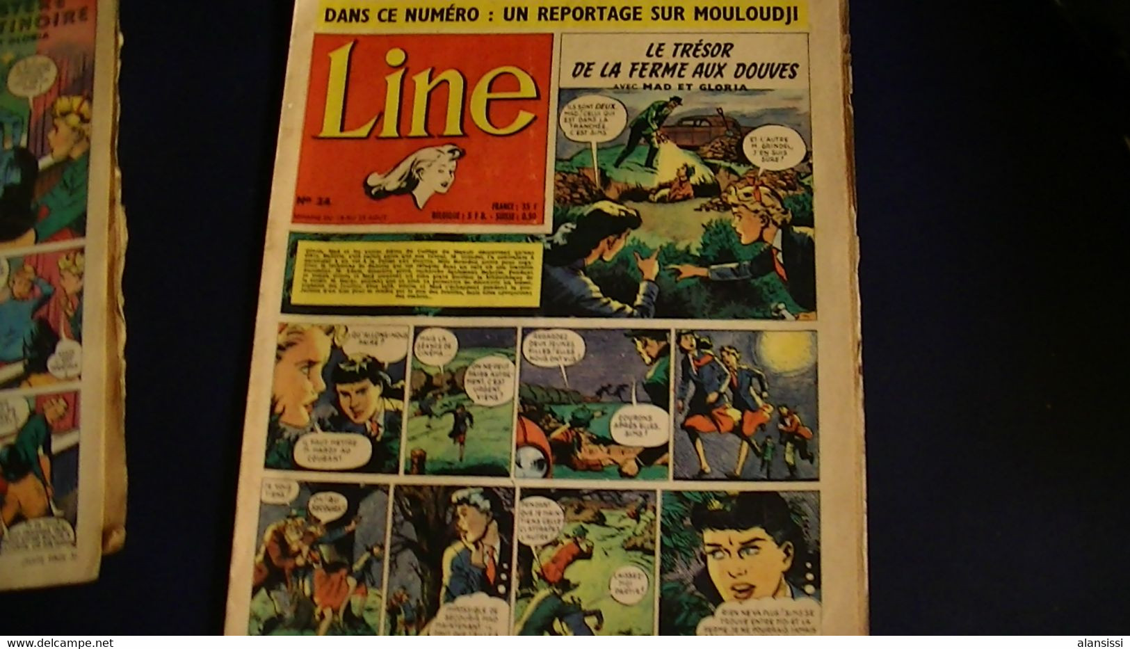 LINE N° 24  Bon état  Mais  Manque Une Vignette Coin Gauche 1955 16 Pages  Grand Format  25 X 31 - Line