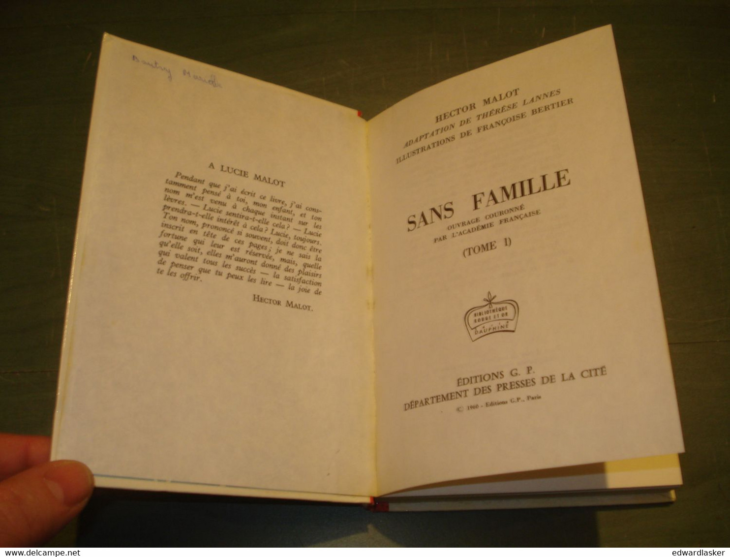 SANS FAMILLE (Tome 1) /Hector Malot - Bibl. Rouge Et Or Dauphine - Bibliothèque Rouge Et Or