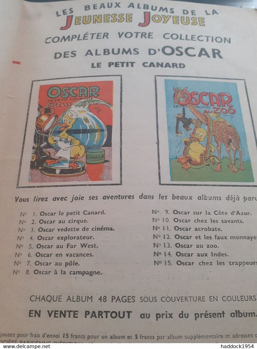 Oscar Le Petit Canard Chez Les Savants MAT Société Parisienne D'édition 1956 - Oscar