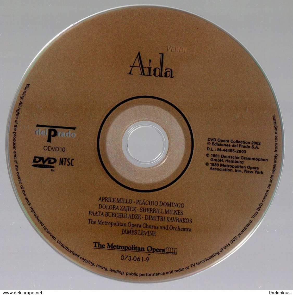 # DVD - G. Verdi - Aida - A. Millo, P. Domingo - J. Levine - Conciertos Y Música