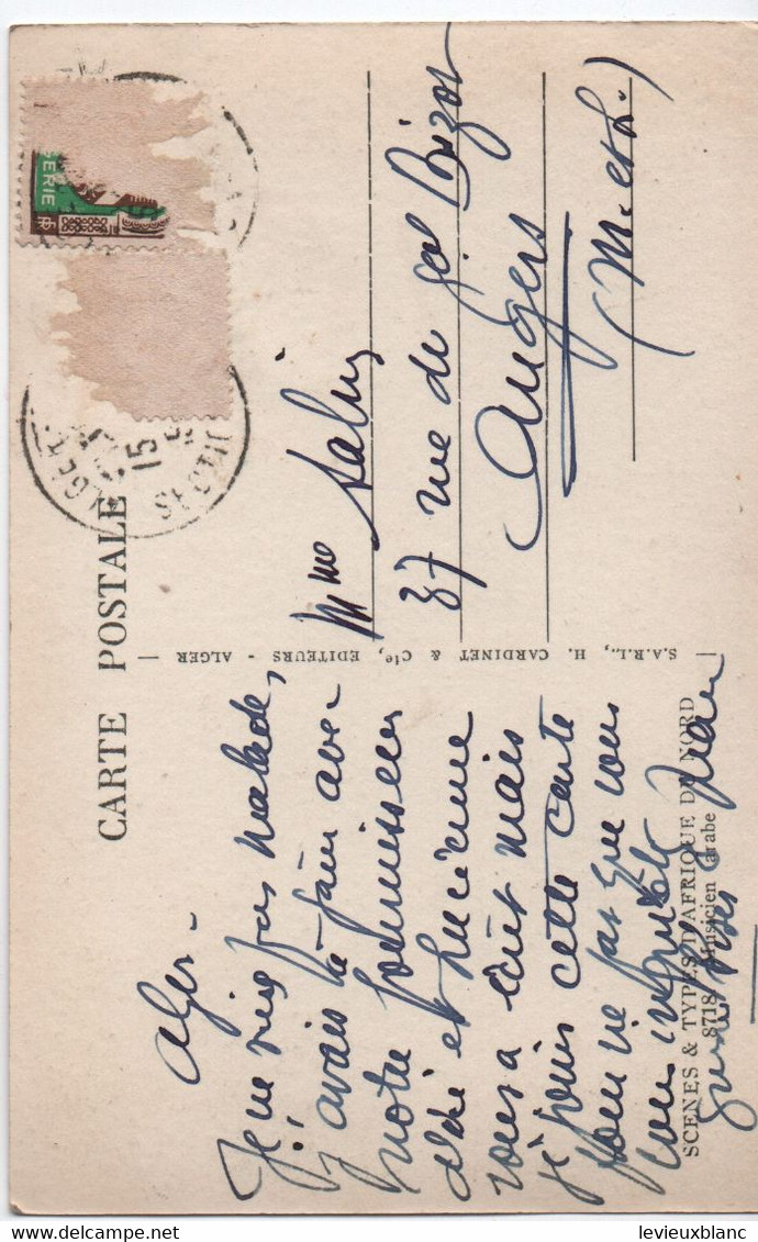 Carte Postale Ancienne/ ALGERIE/ Scénes Typiques Afrique Du Nord/ Musicien Arabe /Vers 1945-50     CPDIV361 - Hombres