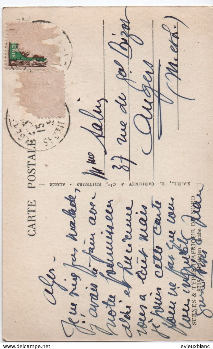 Carte Postale Ancienne/ ALGERIE/ Scénes Typiques Afrique Du Nord/ Musicien Arabe /Vers 1945-50     CPDIV361 - Hommes