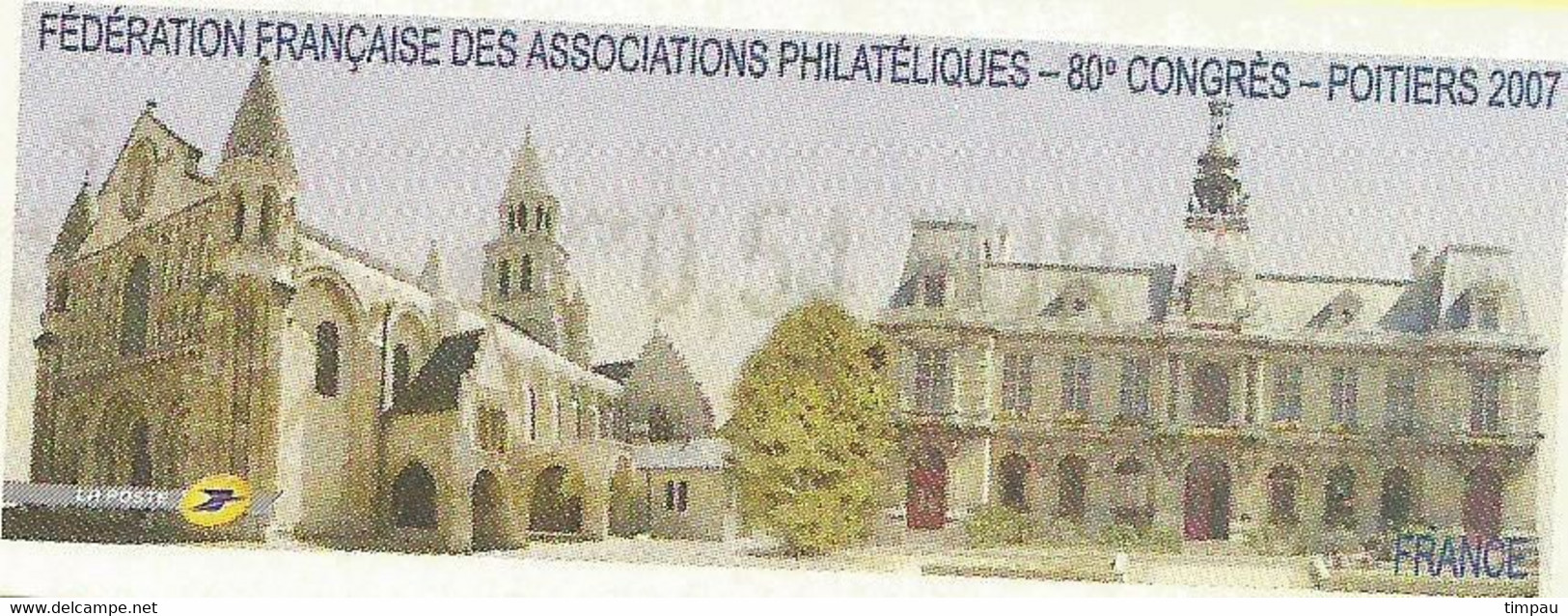 TIMBRES DDISTRIBUTEUR FFAP POITIERS 2007 Type AP (Lisa 2) Notre Dame La Grande Poitiers - 1999-2009 Vignettes Illustrées