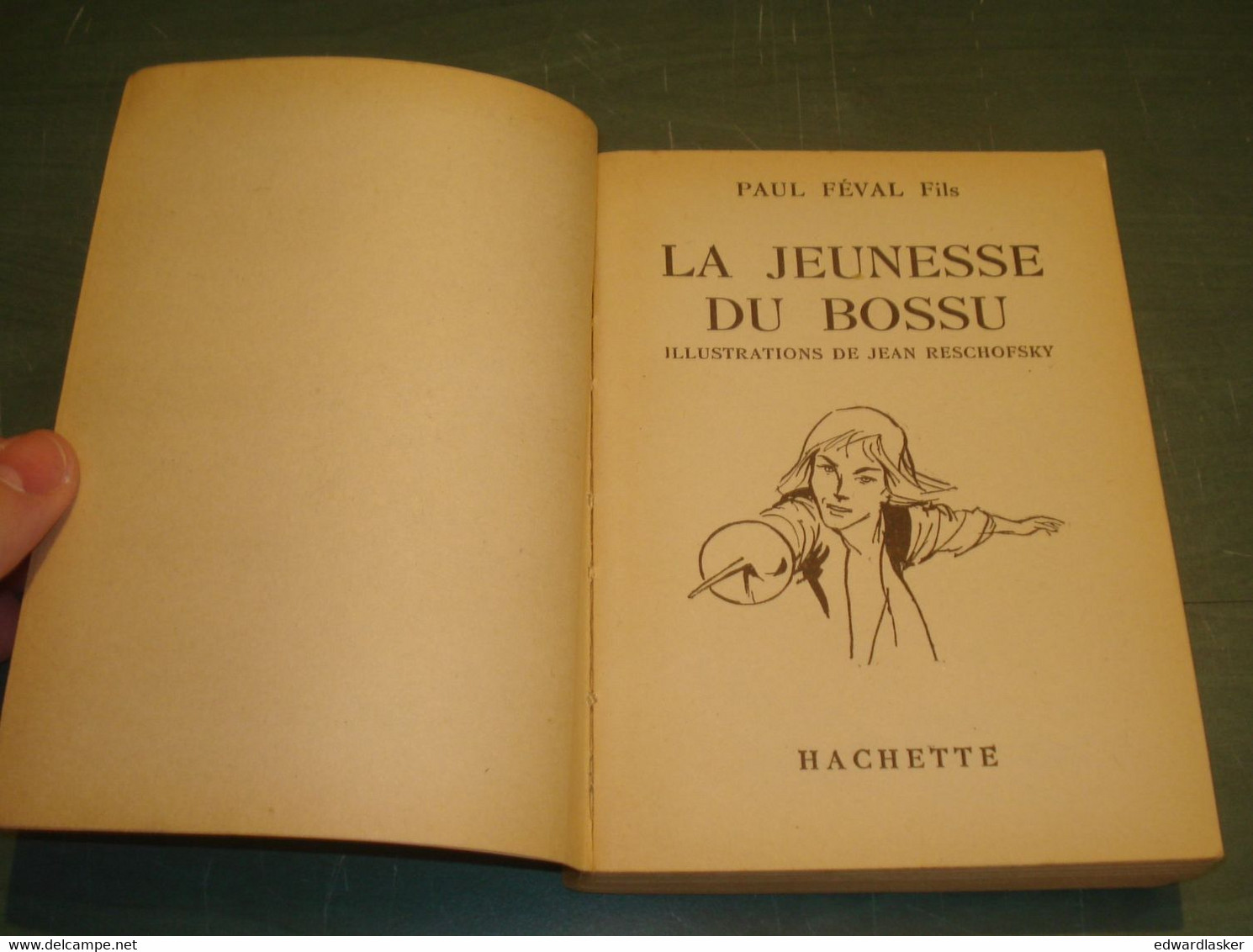 BIBLIOTHEQUE De La JEUNESSE : La Jeunesse Du Bossu /Paul Féval - Jaquette 1954 - Bibliothèque De La Jeunesse