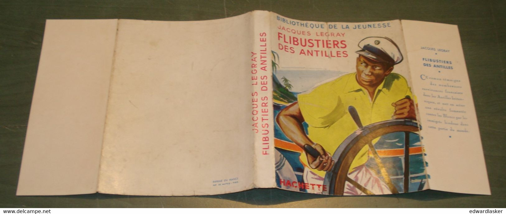 BIBLIOTHEQUE de la JEUNESSE : Flibustiers des Antilles /Legray - Jaquette 1953