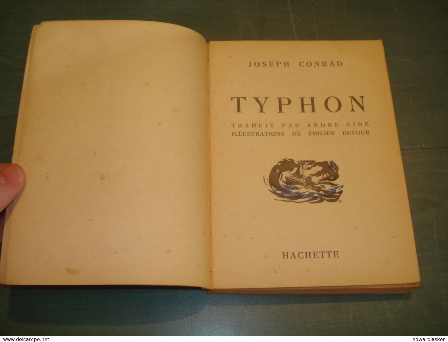 BIBLIOTHEQUE De La JEUNESSE : Typhon /Joseph Conrad - Jaquette 1947 - Bibliotheque De La Jeunesse