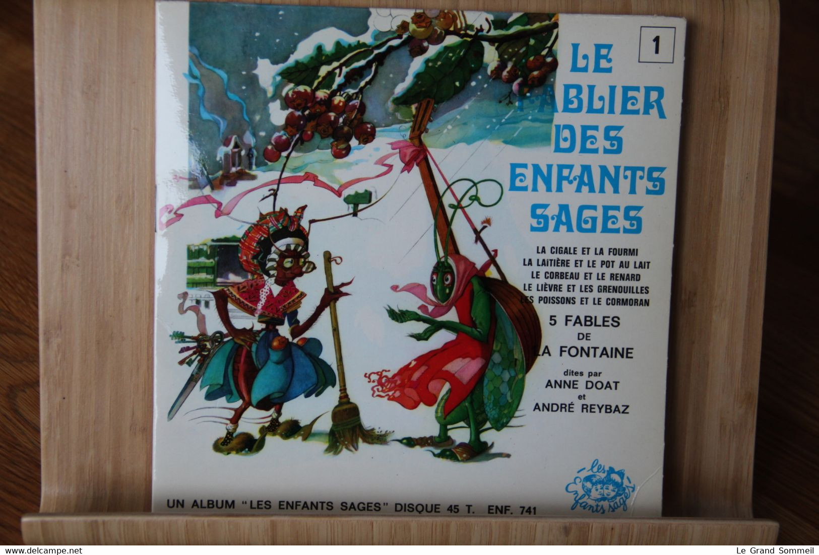 Disque Vinyle Le Fablier Des Enfants Sages La Fontaine - Kinderlieder
