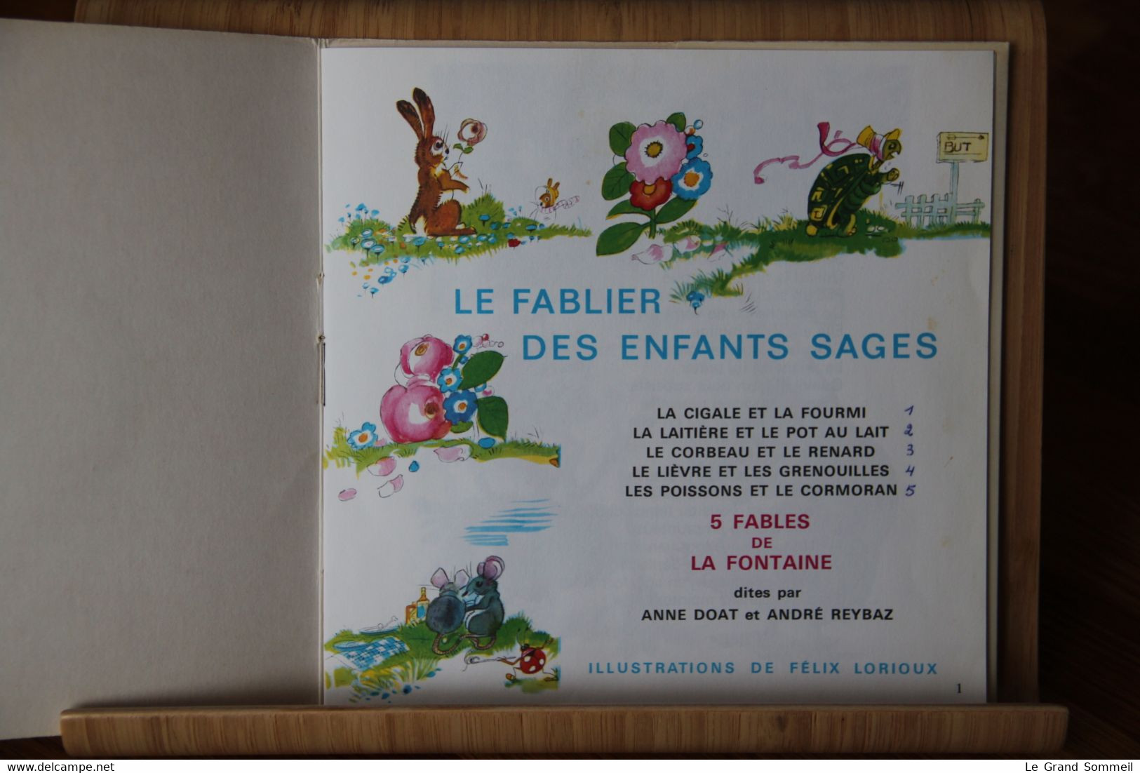 Disque Vinyle Le Fablier Des Enfants Sages La Fontaine - Kinderlieder