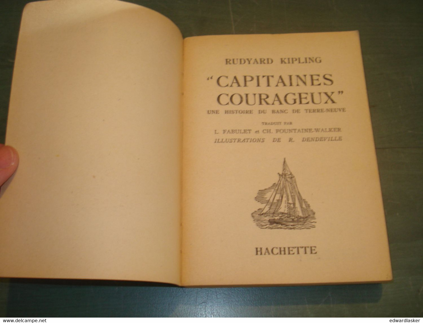 BIBLIOTHEQUE De La JEUNESSE : Capitaines Courageux /R. Kipling - Jaquette 1947 - Bibliotheque De La Jeunesse