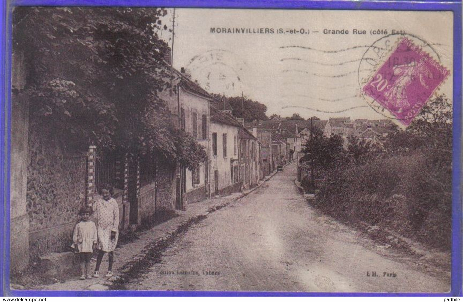 Carte Postale 78. Morainvilliers  Grande Rue   Très Beau Plan - Morainvilliers