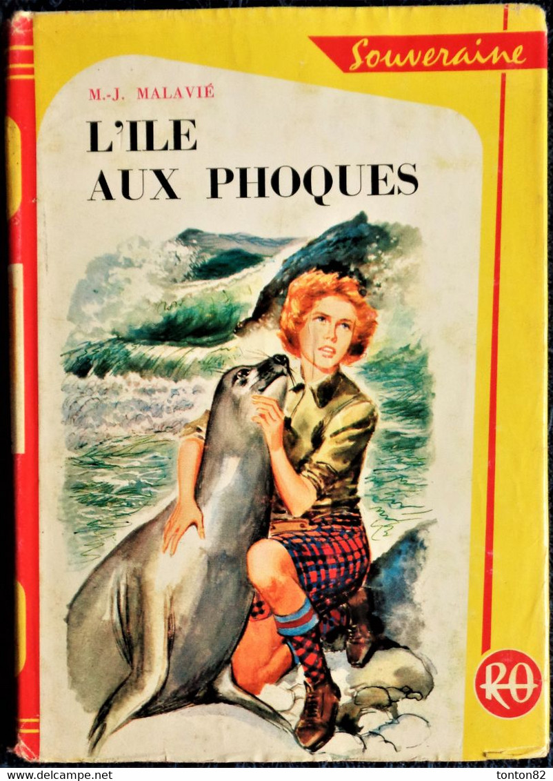 M.J. Malavié - L'Île Aux Phoques - Rouge Et Or Souveraine - N° 655 - ( 1958 ) . - Bibliotheque Rouge Et Or