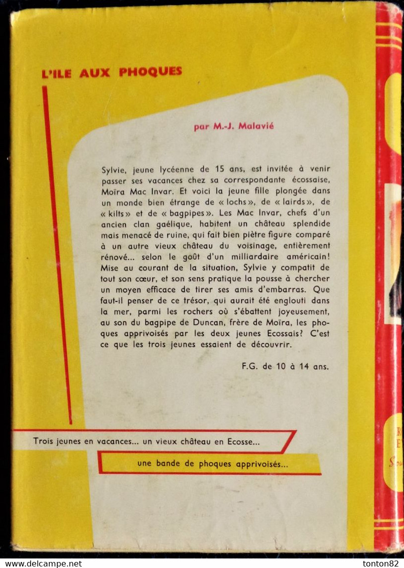 M.J. Malavié - L'Île Aux Phoques - Rouge Et Or Souveraine - N° 655 - ( 1958 ) . - Bibliotheque Rouge Et Or