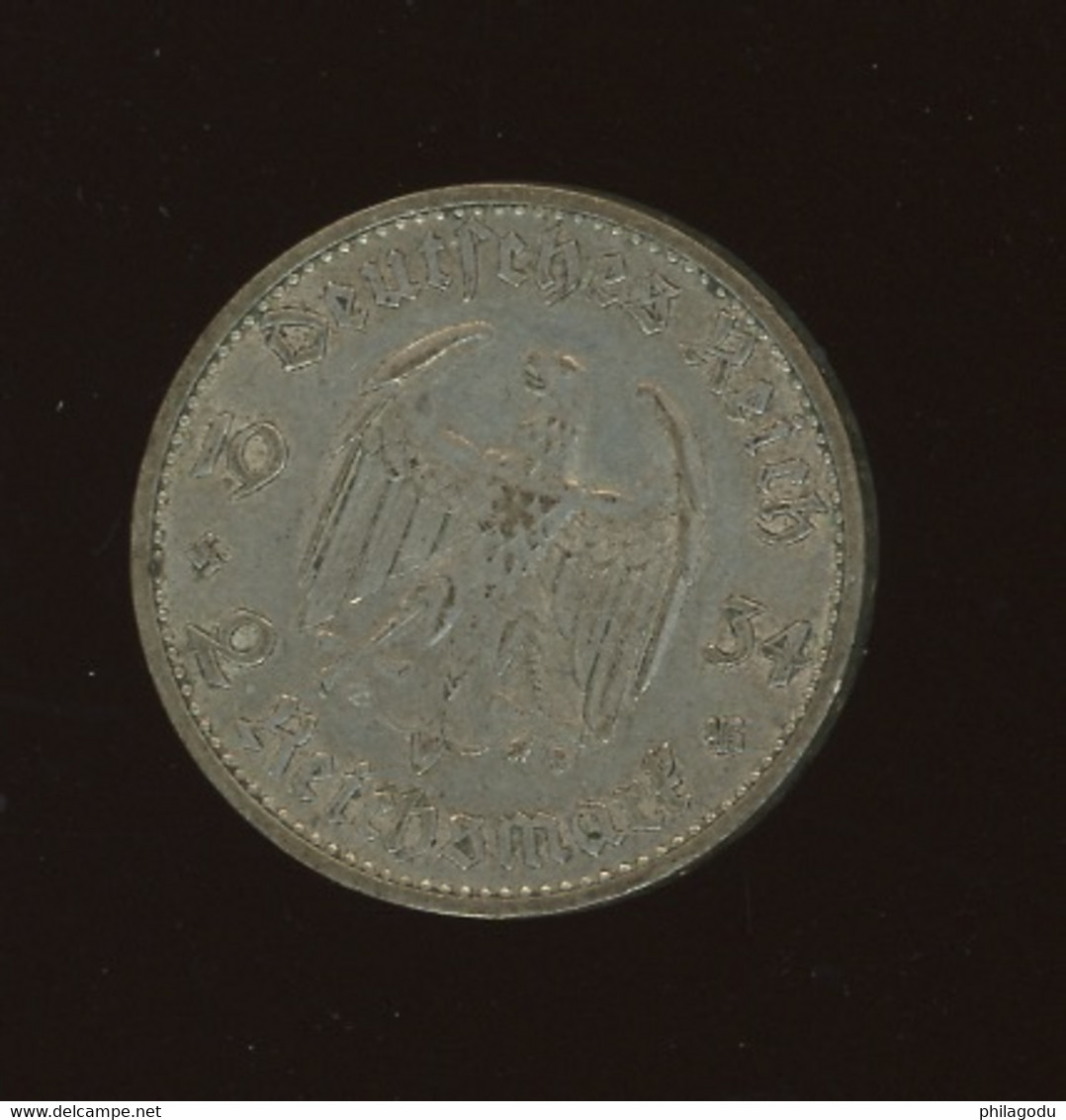 1934. Jolie Piece En Argent. Silber. 2  ReichMark - 2 Reichspfennig