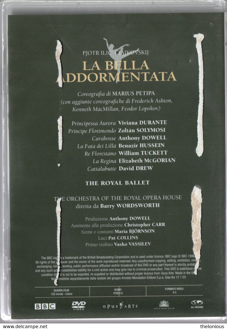 # DVD: P.I. Ciajkovskij - La Bella Addormentata - M. Petipa (sigillato) - Konzerte & Musik