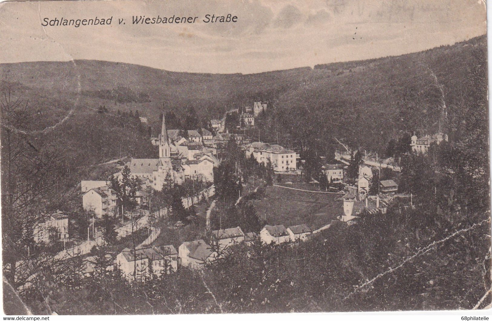 ALLEMAGNE 1912 CARTE POSTALE DE SCHLAGENBAD - Schlangenbad