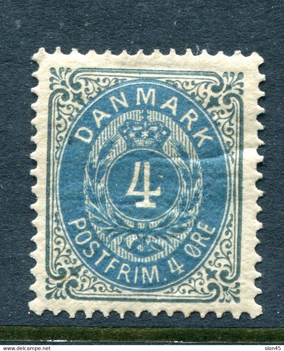 Denmark 1873 4 Ore Value Normal Frame FA 29 Sc 26 MH 11705 - Nuovi