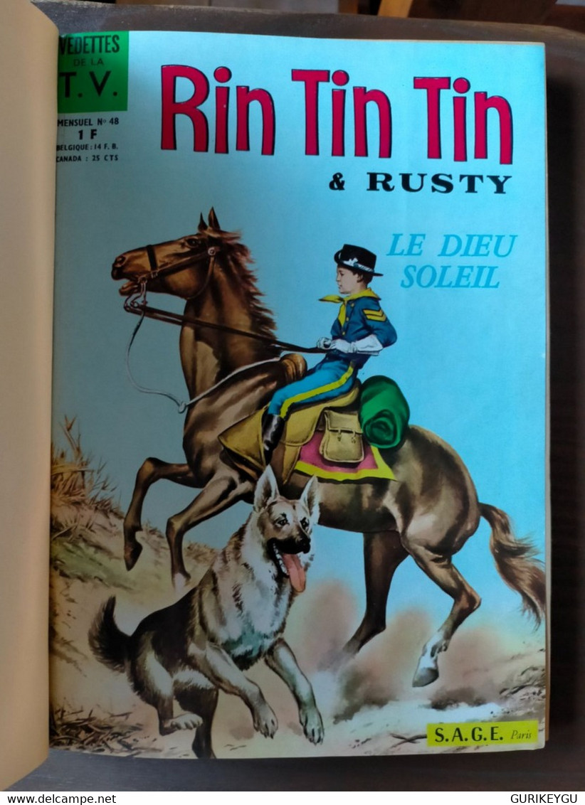 Superbe Album RINTINTIN Et RUSTY N° 12 Avec N° 48.49.50.51  EO SAGE De 1964 - Sagédition