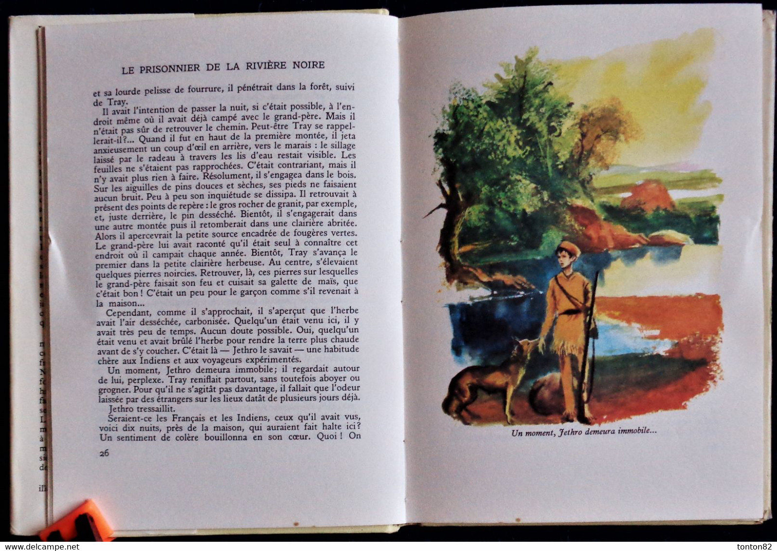 West Lathrop - Le Prisonnier de la Rivière Noire - Bibliothèque Rouge et Or Souveraine n° 608 - ( 1960 ) .