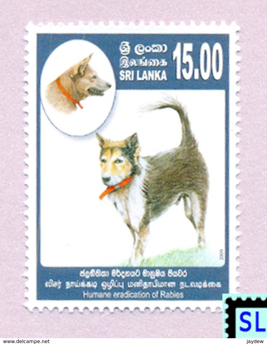 Sri Lanka Stamps 2009, Dog, Humane Eradication Of Rabies, Medical, Domestic Animals, MNH - Sri Lanka (Ceylon) (1948-...)