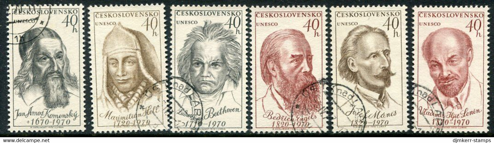 CZECHOSLOVAKIA 1970 UNESCO: Personalities Used Michel 1922-27 - Gebruikt