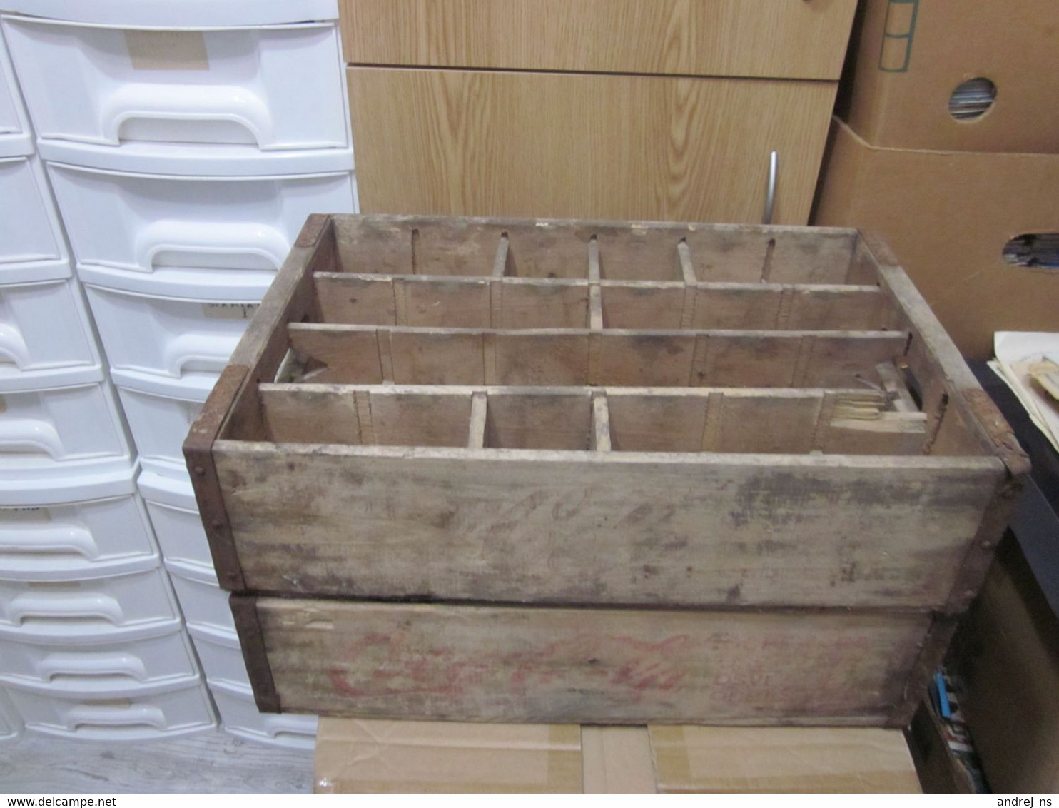 Old Wooden Box Crate For Bootles Coca Cola Vintage Old About 1950 Maybe Older  2 Pieces 47x31x11.5 Cm - Bottles