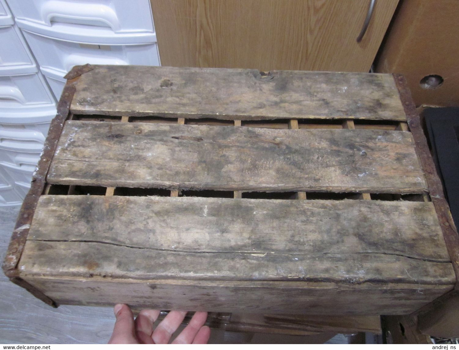 Old Wooden Box Crate For Bootles Coca Cola Vintage Old About 1950 Maybe Older  2 Pieces 47x31x11.5 Cm - Botellas