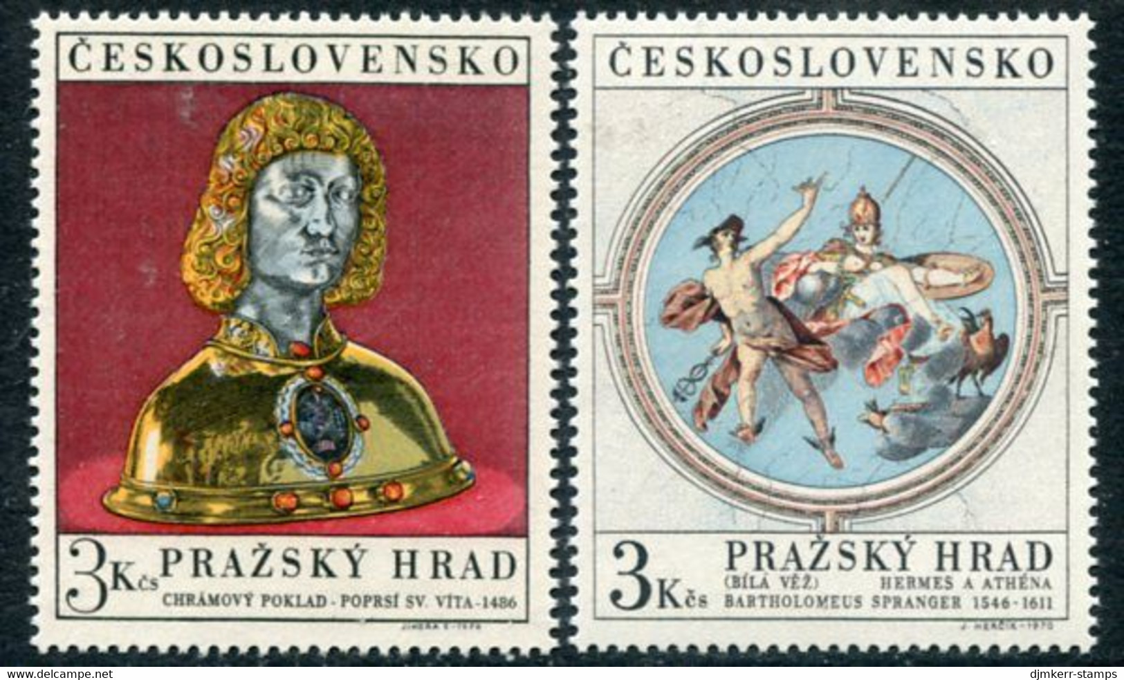 CZECHOSLOVAKIA 1970 Prague Castle MNH / ** Michel 1943-44 - Unused Stamps