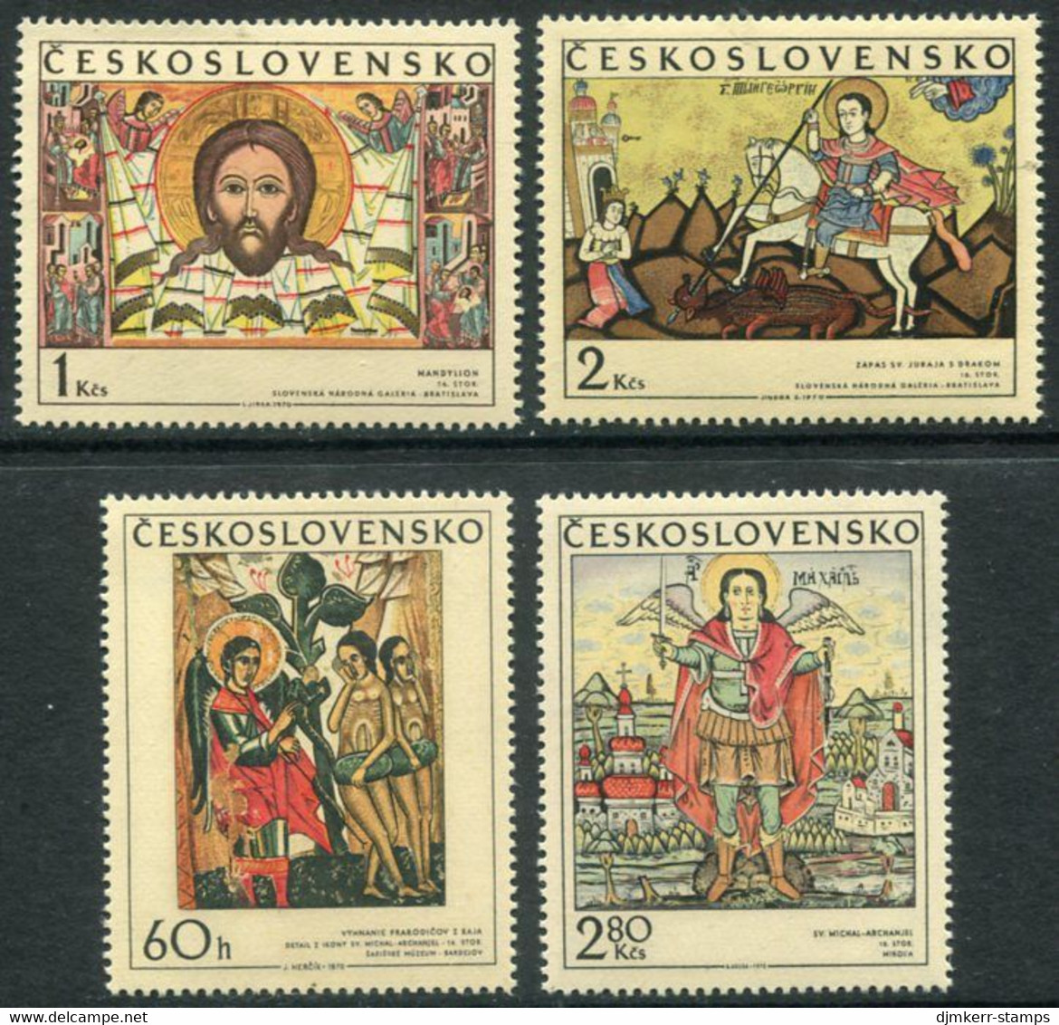 CZECHOSLOVAKIA 1970 Slovak Ikons MNH / **  Michel 1976-79 - Unused Stamps