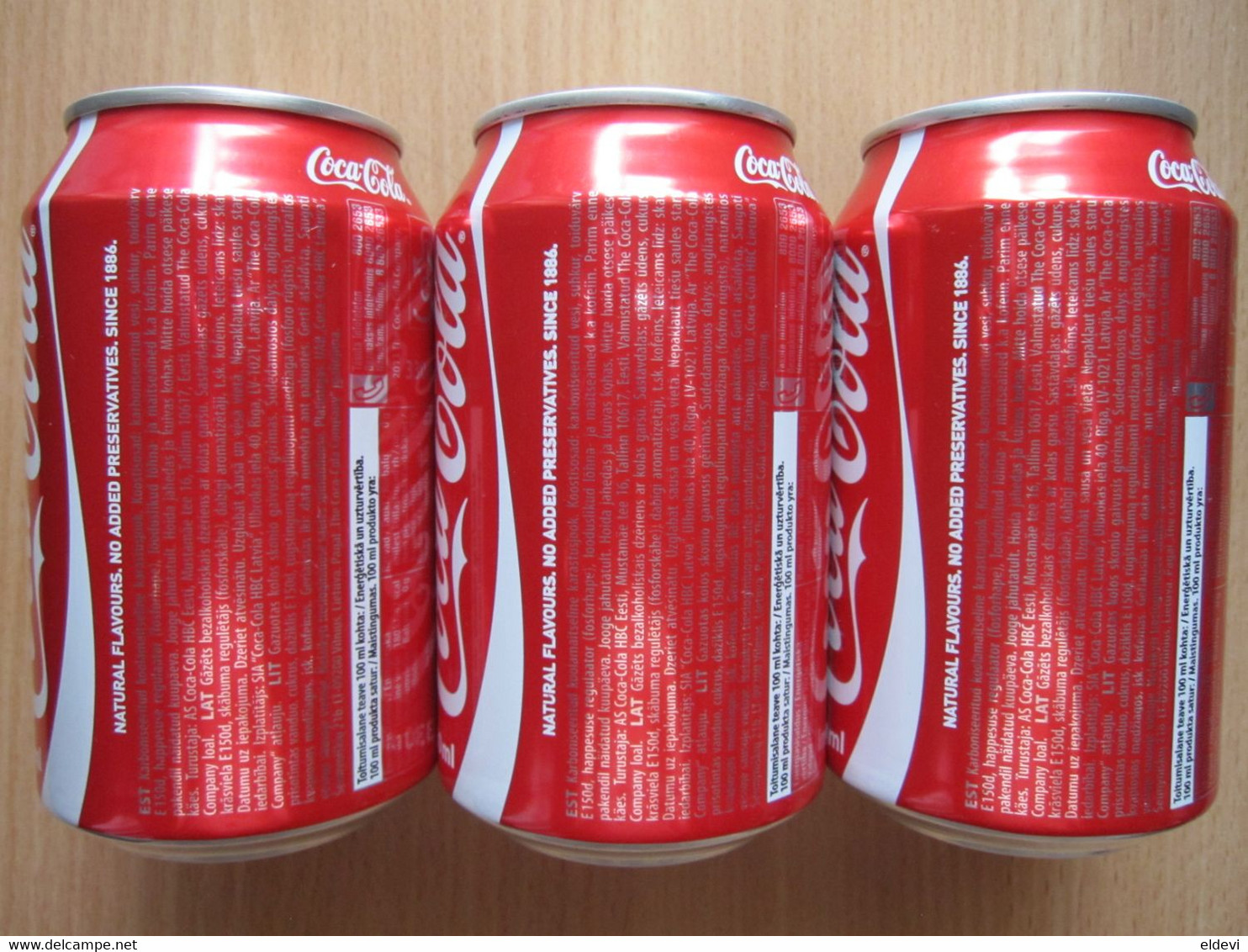 COCA COLA SOCHI 2014 OLYMPIC GAMES Set 3 Cans 330ml Empty Bottom Lithuania LV EE. - Cans