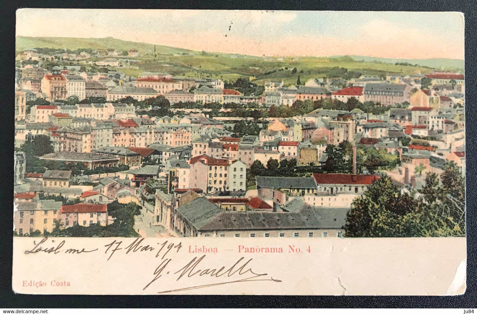 Portugal - Lisbonne (Lisboa) - Carte Postale Pour Paris - Cachet "Paris Etranger" - Vue Panorama N°4 - 18 Mai 1904 - Gebruikt