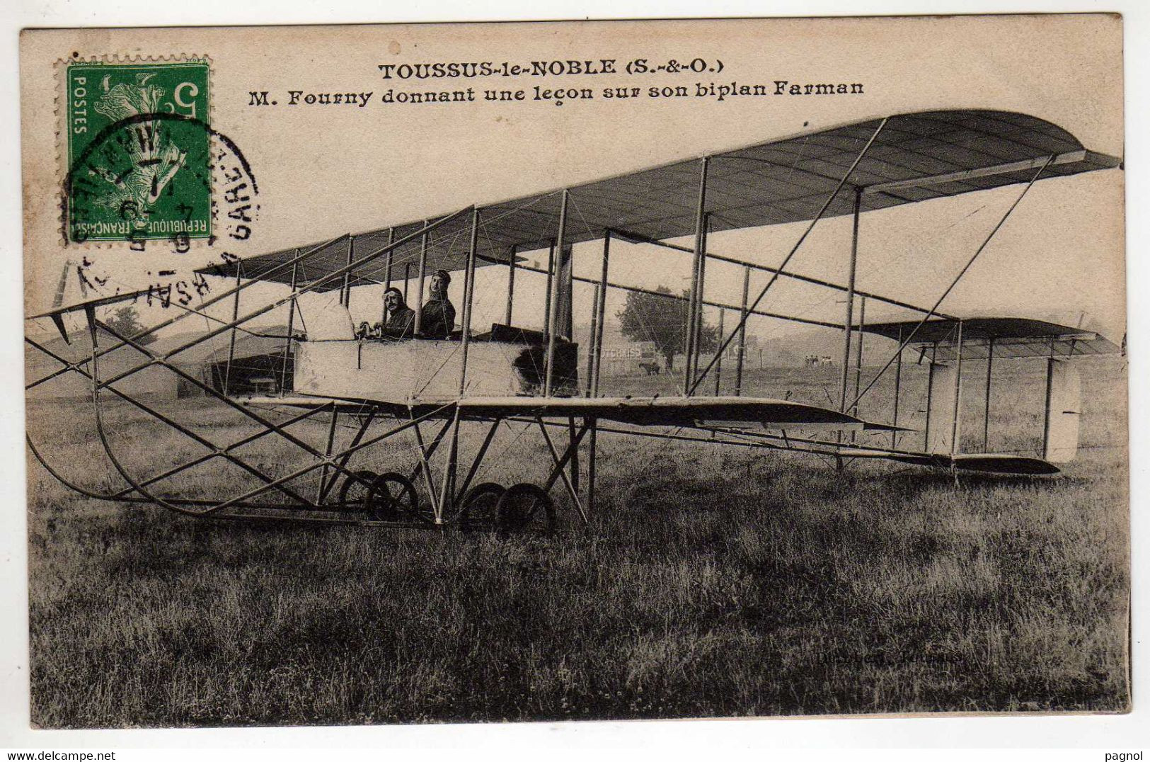 78 : Toussus-le-Noble : Aviation : Mr Fourny Donnant Une Leçon Sur Son Biplan Farman - Toussus Le Noble