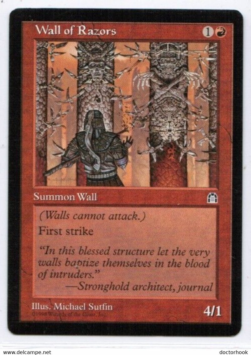 MAGIC The GATHERING  "Wall Of Razors"---STRONGHOLD (MTG--120-4) - Autres & Non Classés