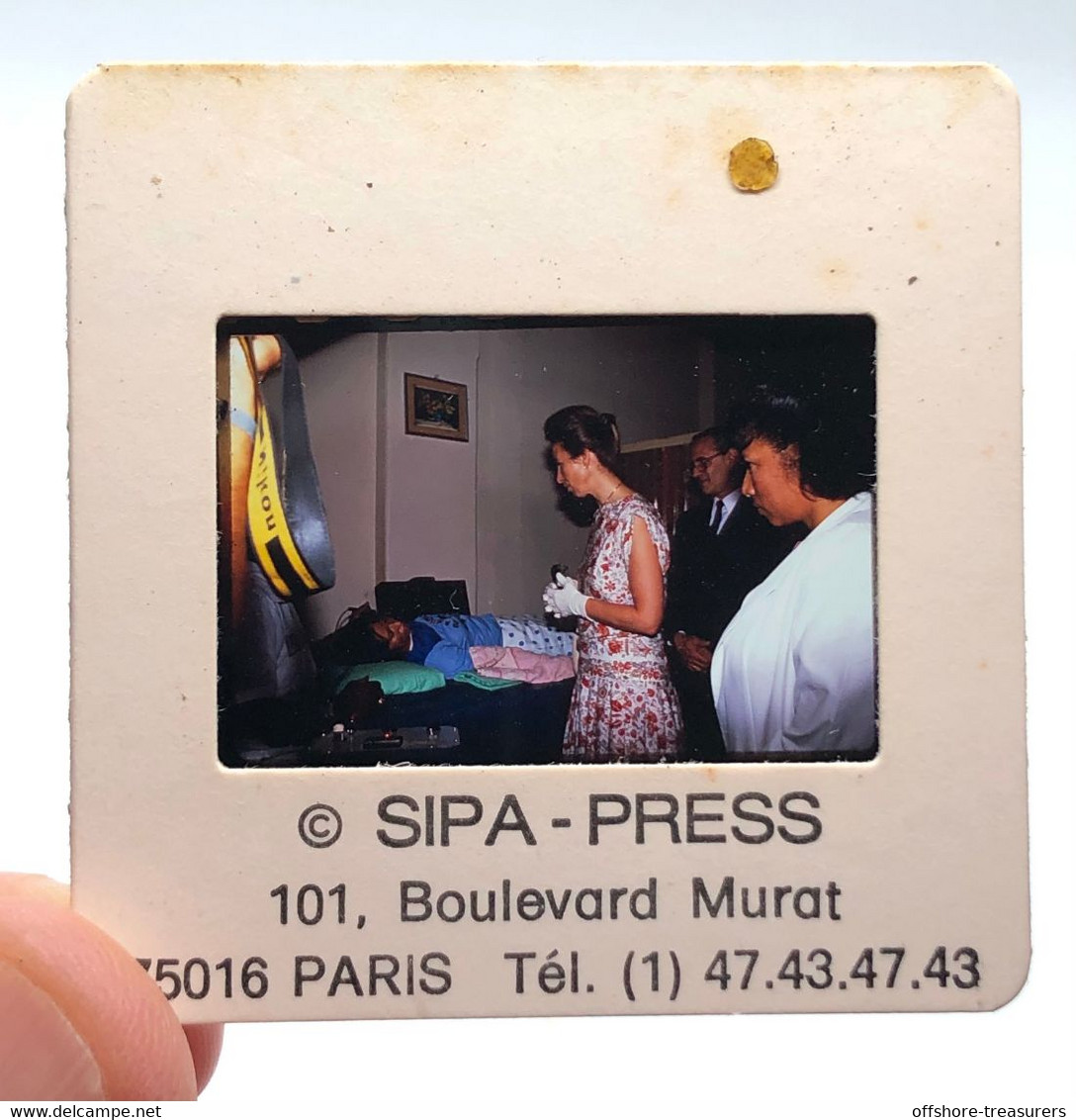 British Royal Family Princess Anne Of England 1989 Color Slide By Cherruault -Sipa Press France Paris - Film Projectors