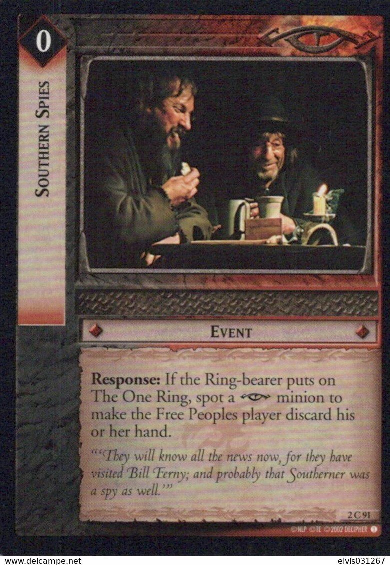 Vintage The Lord Of The Rings: #0 Southern Spies - EN - 2001-2004 - Mint Condition - Trading Card Game - Lord Of The Rings