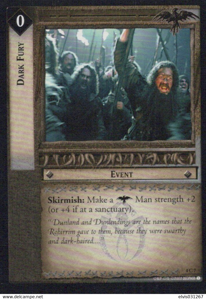 Vintage The Lord Of The Rings: #0 Dark Fury - EN - 2001-2004 - Mint Condition - Trading Card Game - Il Signore Degli Anelli