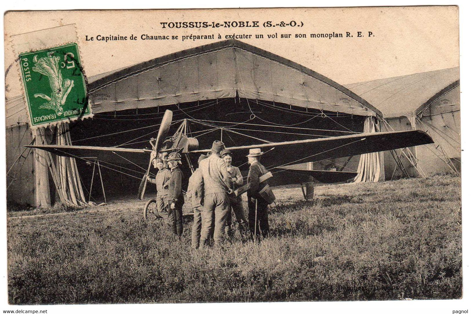 78 : Toussus-le-Noble : Aviation :Le  Capitaine De Chaunac Sur Monoplan R.E.P. - Toussus Le Noble
