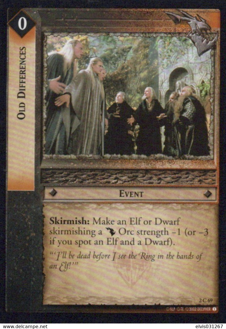 Vintage The Lord Of The Rings: #0 Old Differences - EN - 2001-2004 - Mint Condition - Trading Card Game - Lord Of The Rings