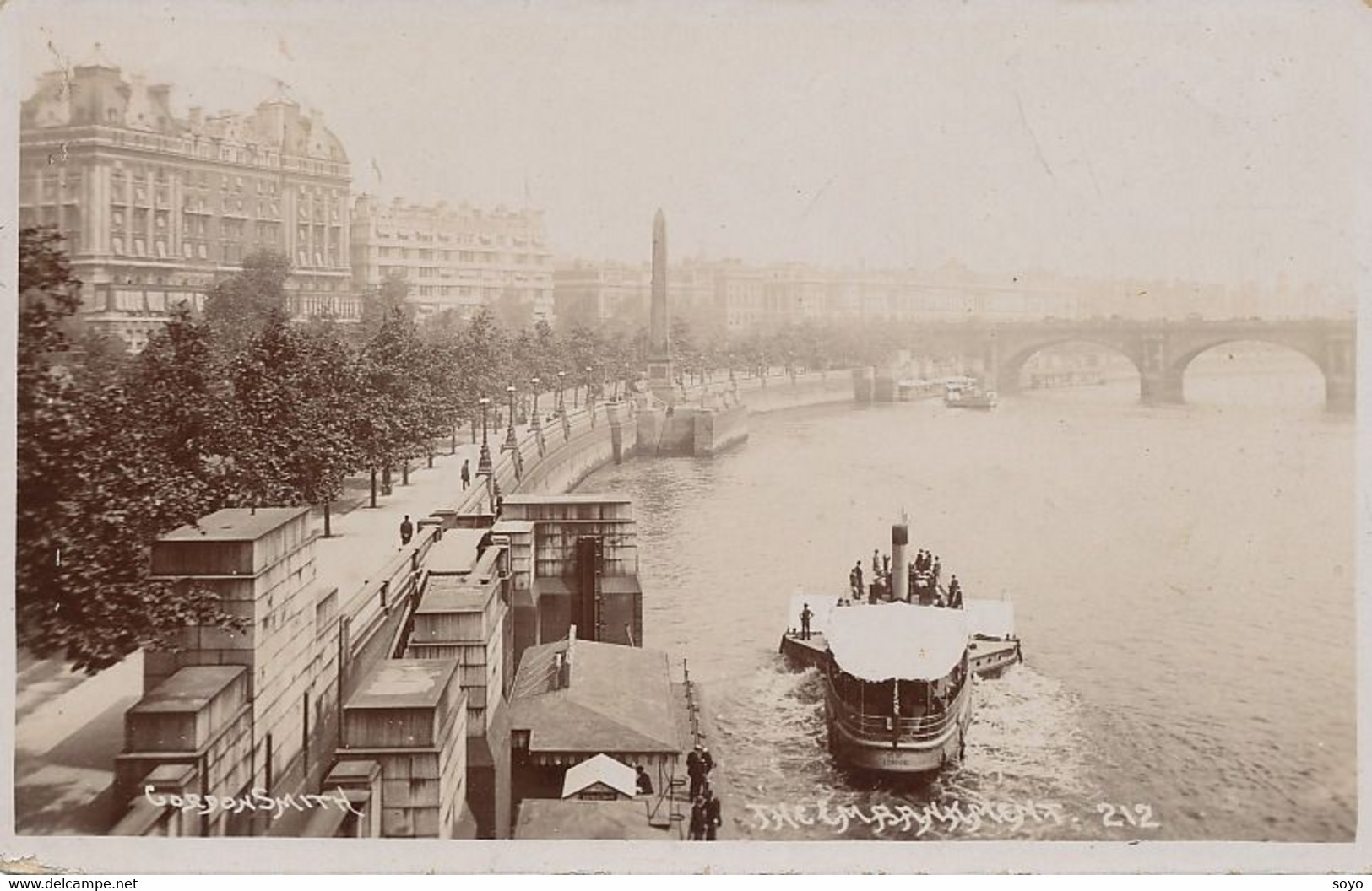 Real Photo London The Embankment  Bateau à Aube Paddle Boat - Ferries