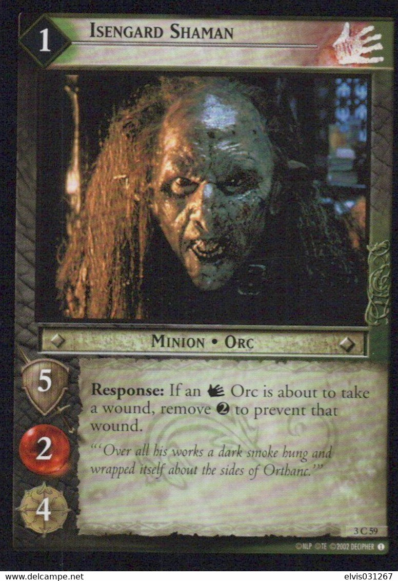 Vintage The Lord Of The Rings: #1 Isengard Shaman - EN - 2001-2004 - Mint Condition - Trading Card Game - Lord Of The Rings