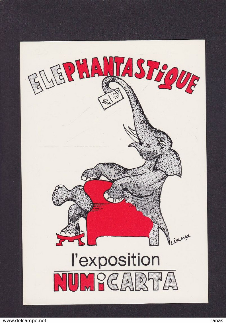 CPM éléphant Par Léon Max Non Circulé - Éléphants