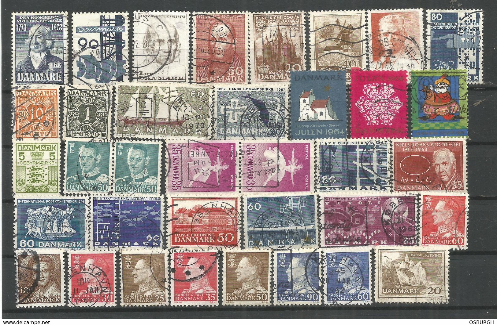 DENMARK. MIXTURE OF USED STAMPS. - Verzamelingen