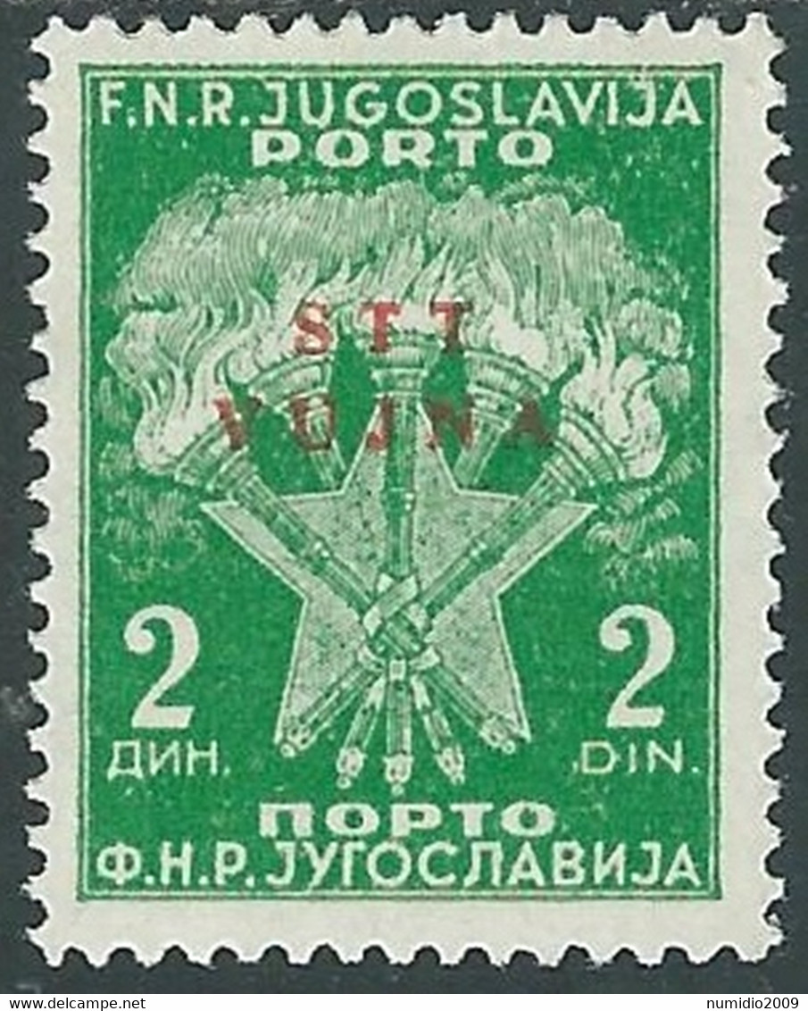 1952 TRIESTE B SEGNATASSE SOPRASTAMPATO 2 D MH * - RB33-10 - Segnatasse